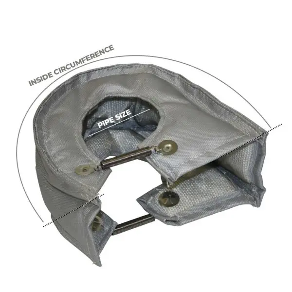 TURBO HEAT BLANKET 5" PIPE SIZE WITH 850MM CIRCUMFERENCE ALUMINIUM COATED SILICA GLASS - Image 4